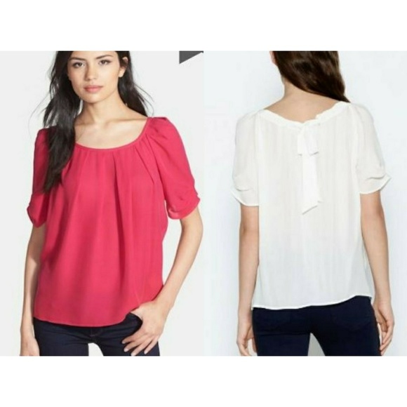Joie Tops - NWT Joie Eleanor Drawstring Back Blouse Silk NWT